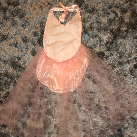Gold Sequin & Pink Half Tutu One-Piece 12-18M - Picture 3 of 4